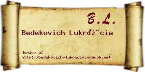 Bedekovich Lukrécia névjegykártya